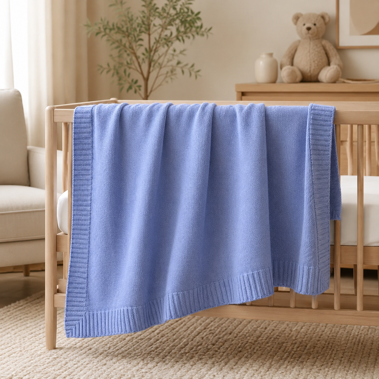 Blue baby cashmere blanket