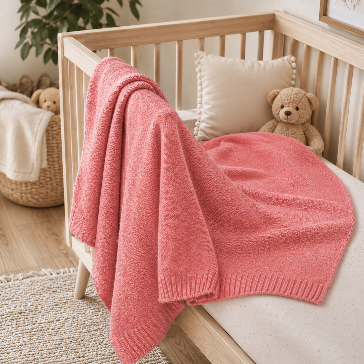 pink cashmere blanket
