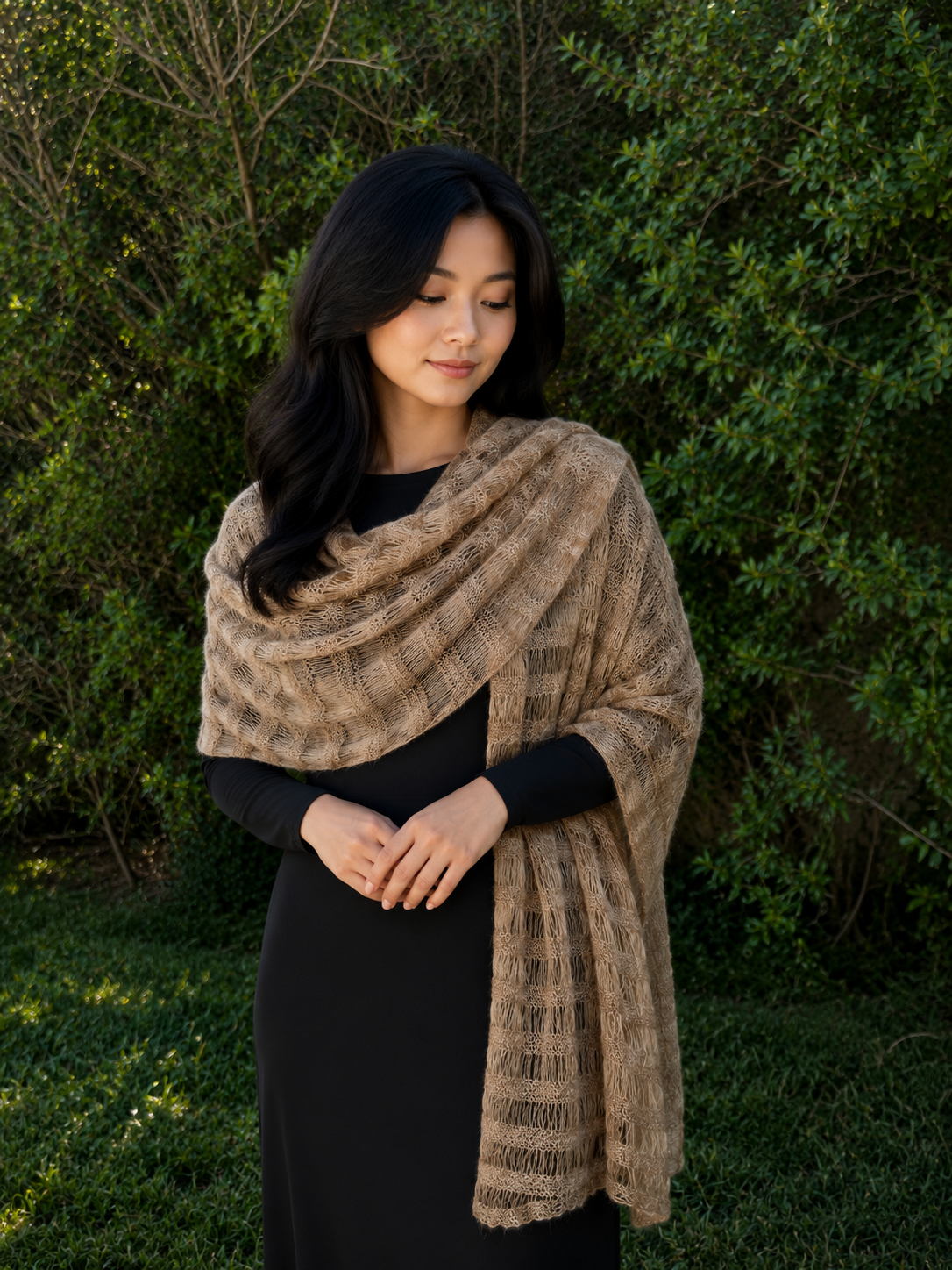 nettle scarf shawl handmade nepal