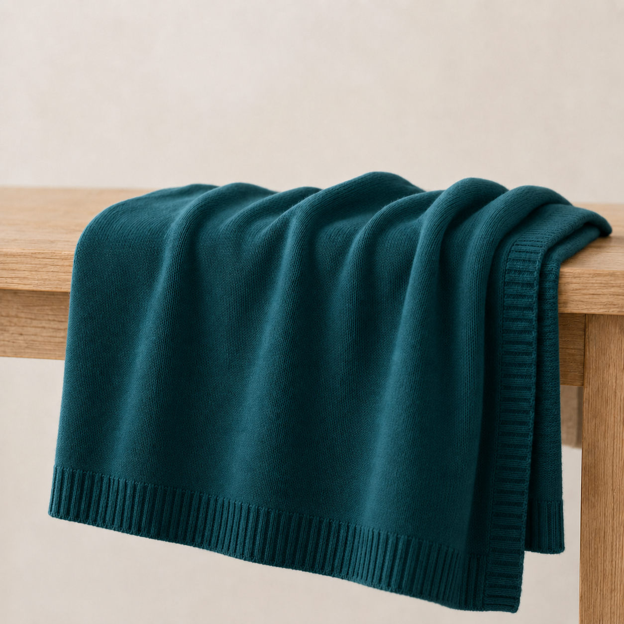 teal cashmere baby blanket